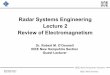 Radar Systems Engineering Lecture 2 Review of Electromagnetismaess.cs.unh.edu/Radar 2010 PDFs/Radar 2009 A _2 Review of... · IEEE New Hampshire Section Radar Systems Course 1 Review