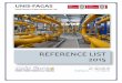 REFERENCE LIST 2015 - Unis Fagas Fagas Reference list.pdf · REFERENCE LIST. 2 Company UNIS-Factory ... Smart pressure and temperature transmitters; ... For the definition of equipment
