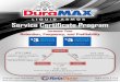 DuraMAX Service Certificate Program - RelaDynereladyne.com/images/uploads/pdf/DuraMAX_Service... · Title: DuraMAX Service Certificate Program.psd Author: Ashley Created Date: 7/31/2012