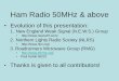 Ham Radio 50MHz & aboveozaukeeradioclub.org/downloads/programs/2014_Dec_W9GA.pdf · Ham Radio 50MHz & above ... Generally, frequency of bands requiring use of transverters is high