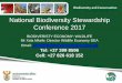 National Biodiversity Stewardship Conference 2017 .National Biodiversity Stewardship Conference 2017