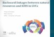 Backward linkages between natural resources and … · 2017-06-08 · Backward linkages between natural resources and KIBS in GVCs. ... forward linkages à la Hirschman. ... This