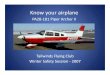 PA28 Piper Archer II - Tailwinds Flying Club … · Know your airplane PA28 ‐181 Piper Archer II Know your airplane. PA28 ‐181 Piper Archer II Tailwinds Flying Club Winter Safety