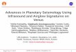 Advances in Planetary Seismology Using Infrasound and ... Aug 15 to 17, 2017 LCPM-12 Conference,