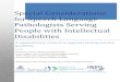 Special Considerations for Speech Language Pathologists ... Special Considerations for Speech Language