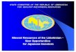 Mineral Resources of the Uzbekistan – New Opportunities · 7/1/2008 · STATE COMMITTEE OF THE REPUBLIC OF UZBEKISTAN FOR GEOLOGY AND MINERAL RESOURCES Mineral Resources of the