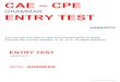 CAE CPE ENTRY TEST - English Study Klevan School #1english-study.at.ua/tests_online/CAE-CPE_ENTRY/CAE... · CAE – CPE GRAMMAR ENTRY TEST CAE – CPE GRAMMAR ENTRY TEST HANDOUTS