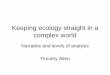 Keeping ecology straight in a complex world · Keeping ecology straight in a complex world ... • Taxation in over 30 units ... Memory changes from inertial to