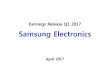 Earnings Release Q1 2017 - Samsungimages.samsung.com/is/content/samsung/p5/sg/ir/docs/2017_1Q... · Earnings Release Q1 2017 Samsung Electronics April 2017 . Disclaimer The financial