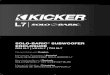 SOLO-BARIC SUBWOOFER ENCLOSURE - Audio …€¦ · The Solo-Baric-series enclosures combine KICKER’s award-winning line of subwoofers with computer-modeled and human ﬁ ne-tuned