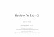 Review for Exam2 - University of Iowauser.engineering.uiowa.edu/~fluids/Posting/Exams/This_year/Review... · Continuity Equation ... (except for general formula) should NOT be included
