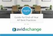 Guide for End-of-Year AP Best Practices - Avidxchange · Contents Year-End Checklist for Accounts Payable Sample Year-End Calendar Master Vendor File – Clean-Up and Maintenance