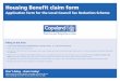 Application form for the Local Council Tax Reduction Scheme · Application form for the Local Council Tax ... for the Local Council Tax Reduction Scheme If you are just claiming 