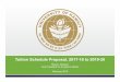 Tuition Schedule Proposal, 2017-18 to 2019-20 · Tuition Schedule Proposal, 2017-18 to 2019-20 ... OVPAA Feb 2016 2. ... Filing with Lt. Governor June 2016. Tuition Process