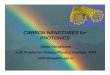 CARBON NANOTUBES for PHOTONICS - Hellasesperia.iesl.forth.gr/~wip/lectures/pdfs/Obraztsova.pdf · order disorder. Diamond ... alkali halides:F, ... 2007 – cellulose films incorporating
