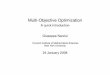 Multi-Objective Optimization - A quick introductiongn387/glp/lec1.pdf · Multi-Objective Optimization A quick introduction Giuseppe Narzisi Courant Institute of Mathematical Sciences