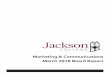 Marketing & Communications March 2018 Board Report · Marketing & Communications March 2018 Board Report Marketing & Communications ... but would like to support Sip Savor Support
