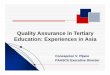 Quality Assurance in TertiaryQuality Assurance in .Quality Assurance in TertiaryQuality Assurance
