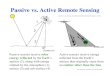 Passive vs. Active Remote Sensing - University of …€¦ · Passive vs. Active Remote Sensing ... Nexrad Doppler Weather RADAR •The Nexrad network of weather RADAR sensors consists