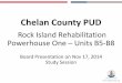 Chelan County PUD€¦ · Chelan County PUD . Rock Island Rehabilitation . ... • 2006 – B1-B4 stator replacement approved ... Big Picture • Fleet-wide asset 