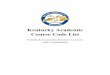 Kentucky Academic Course Code List - education.ky.gov · The Kentucky Academic Course Code List contains a listing of course codes and ... AM92 Approval For Teaching Vocational Home