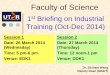 Faculty of Science - Universiti Tunku Abdul Rahman IT 2014 Oct 1st Briefing Slides.pdf · Dasar Latihan Industri IPT ... Faculty of Science, UTAR 4 Dasar Latihan Industri IPT Cuti