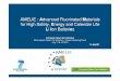 AMELIE : Advanced Fluorinated Materials for High … AMELIE European Green Car Initiative July... · AMELIE : Advanced Fluorinated Materials ... Advanced Fluorinated Materials for