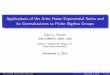 Applications of the Artin-Hasse Exponential Series and …darci/research/defense.pdf · Applications of the Artin-Hasse Exponential Series and its Generalizations to Finite Algebra