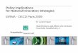 Policy Implications for National Innovation Strategies · Policy Implications for National Innovation Strategies ... licencing spin off ... Policy Implications for National Innovation