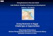 Doing Business in Egypt Challenges & Opportunities. Mr... · Doing Business in Egypt Challenges & Opportunities ... encouraging to the economy –Start of production end of ... otherwise