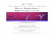Celebrating 35 Years of Dance Education Dance … · Celebrating 35 Years of Dance Education Dance Department Information Guide Dr. Sandra Reed, ... Ashley Waring-Bachelor of English,