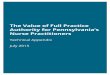The Value of Full Practice Authority for Pennsylvania’s ... · The Value of Full Practice Authority for Pennsylvania’s Nurse Practitioners Technical Appendix July 2015. 2 ACKNOWLEDGMENTS