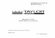 OPERATOR'S MANUAL - jeoushun.com · OPERATOR'S MANUAL Model C723 Soft Serve Freezer ... service of Taylor equipment. ... ADA compliant height cart,