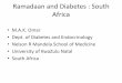DIABETES AND FASTING - Physician€¦ · •Dept. of Diabetes and Endocrinology ... that month should spend it in fasting, but if any one is ill, ... •Judicious use of intermediate-