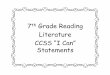 Literature - The Curriculum Corner 123 · poem helps me understand its ... text and examine how the author's position is different from others. ... I can write narrative stories with
