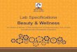 Lab Specifications Beauty & Wellness - msde.gov.in guidelines/Lab... · Beauty & Wellness Lab Speciﬁcations An initiative of Ministry of Skill Development & Entrepreneurship, Govt