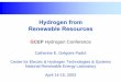 Hydrogen from Renewable Resources - Stanford … · Hydrogen from Renewable Resources ... –Traditional large-scale hydro could benefit from hydrogen for energy storage where 