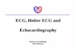 ECG, Holter ECG and Echocardiography€¦ · Stenosis of pulmonal, tricuspidal valve Pulmonary Hypertension. EHO Taha 2013 P-wave Widened P-wave (> 80 ms) Lift atrial enlargement