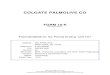 COLGATE PALMOLIVE CO - zonebourse.com€¦ · Colgate-Palmolive Company ... Significant recent Science Diet prod uct launches include Science Plan Chunks in Gravy F ... marketing