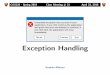Exception Handling - cs.princeton.edu ·  and from . Title: ExceptionHandling
