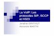 La VoIP: Les protocoles SIP, SCCP et H323€¦ · 3 Rappel Bref sur la VOIP Voix sur IP (1996) Le transport sur IP est moins cher que le RTC La mise en place est plus simple Le réseau