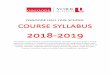 OSGOODE HALL LAW SCHOOL COURSE SYLLABUS · OSGOODE HALL LAW SCHOOL COURSE SYLLABUS 2018-2019 The Syllabus and timetables provide information available as of June 2018 to enable upper