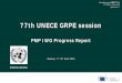 77th UNECE GRPE session · • These projects have the objective of investigating (nature, composition,…) sub23 nm emissions and to develop new test ... • Other technologies (e.g