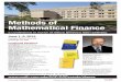 Methods of Mathematical Finance - Carnegie Mellon …€¦ · Peter Carr Morgan Stanley ... Darrell Duffie Stanford University Julien Hugonnier Swiss Finance Institute Karel Janecek