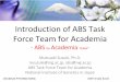 Activities of ABS Task Force team for Aademia - mabs.jpmabs.jp/archives/jba/pdf/260224_04suzuki.pdf · Introduction of ABS Task Force Team for Academia-ABS for Academia TEAM- 