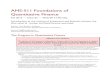 AMS-511 Foundations of Quantitative Financefrey/Instruction/Fall2016/AMS511/Class03/ams... · AMS-511 Foundations of Quantitative Finance Fall 2016 — Class 03 — 2016-09-12 Monday