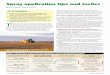 Spray application tips and tactics - ausgrain.com.au Issues/266magrn17/spray... · Spray application tips and tactics ... O Product choice and rate, timing and total application volume