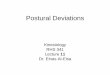 Postural Deviations - KSU Facultyfac.ksu.edu.sa/sites/default/files/kinesiology_lecture-11.pdf · Postural assessment ... • From the front: appears equal heights of shoulders, hips,