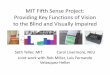 MIT Fifth Sense Project: Providing Key Functions of … · MIT Fifth Sense Project: Providing Key Functions of Vision ... • Our goal: develop portable, wearable devices that enable