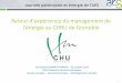 lénergie au CHRU de Grenoble - Agence régionale de ... · et développement durable ... Rénovation centrale dair avec récupération dénergies ... Exemple : Unité Centrale de
